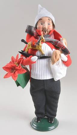 Traditional Assorted Carolers Shopper Man With Toy Rocking Horse - Nb1047, No Box