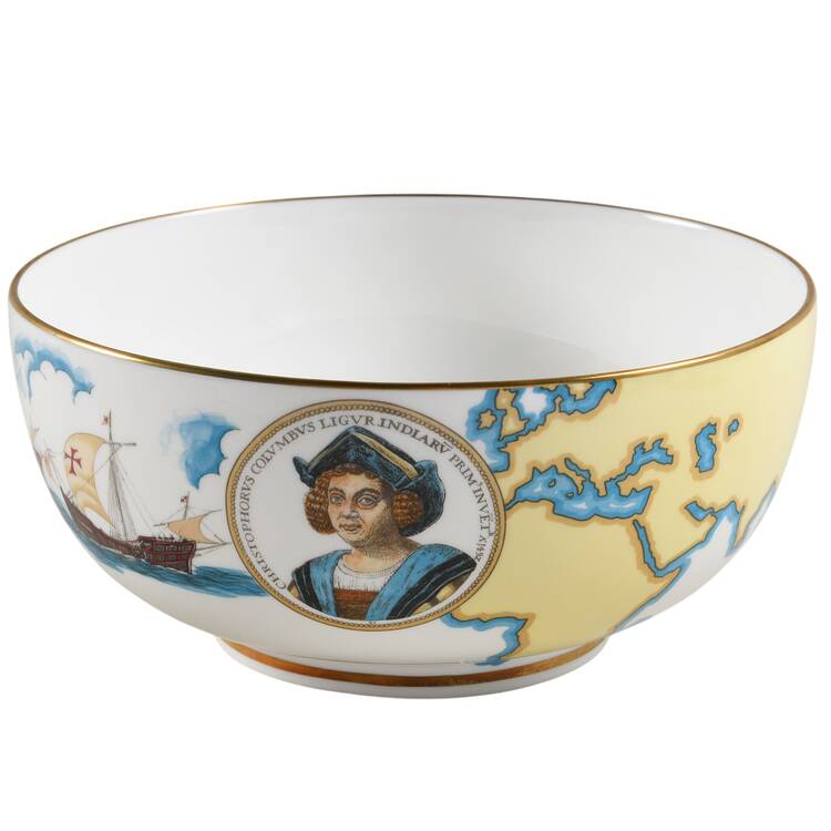 Boehm Giftware Christopher Columbus Bowl-5ooth Anniv - No Box