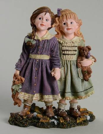 Dollstone Collection Gertie And Katherine With Wink - Boxed