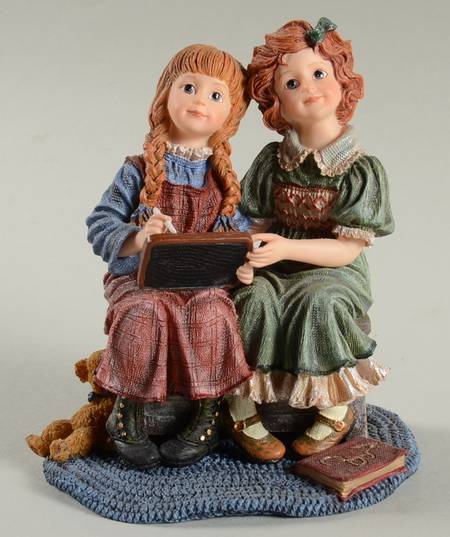 Dollstone Collection Amelia  And Colleen-Playing School - Boxed