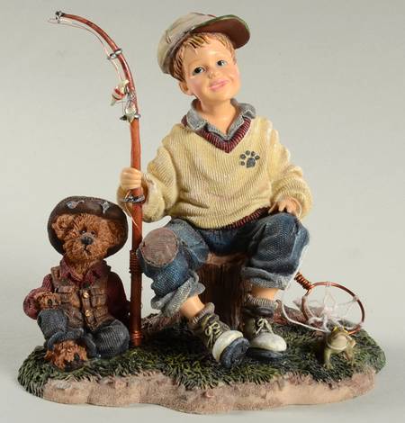 Dollstone Collection Michael And Thayer-Waitin' For Grandpa - Boxed