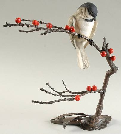 Songbirds of The Four Seasons Chickadee With Winterberry - No Box