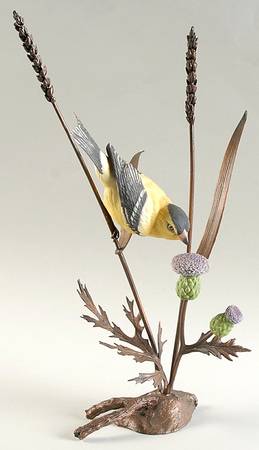 Songbirds of The Four Seasons Goldfinch With Autumn Wheat - No Box