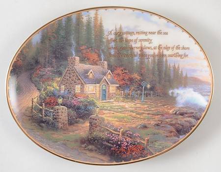 Guiding Lights-Plate Pine Cone Cottage - No Box