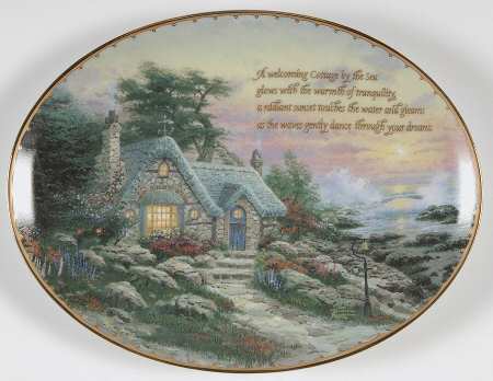Guiding Lights-Plate Cottage By The Sea - No Box