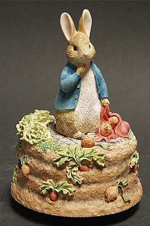 Beatrix Potter Music Box Peter Rabbit-Autumn Leaves - Boxed