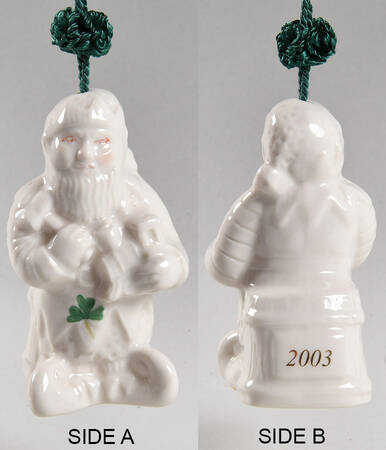 Belleek Christmas Bell Woody Elf Bell - No Box