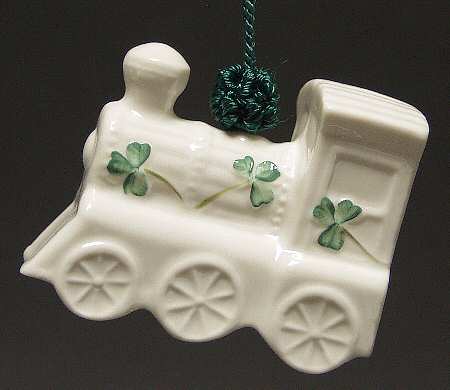 Belleek Christmas Bell Train Bell - Boxed