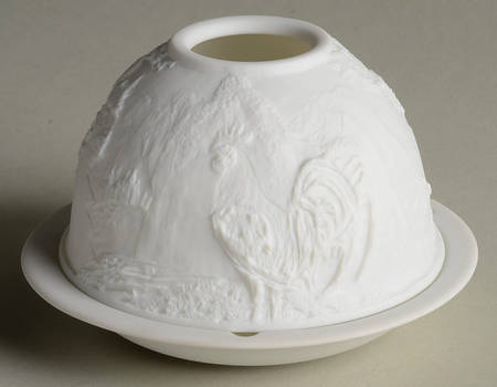 Bernardaud Lithophane Candle Votive Year Of The Rooster - Boxed