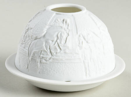 Bernardaud Lithophane Candle Votive Equestrian Dream - With Box 108