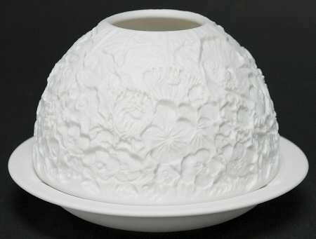 Bernardaud Lithophane Candle Votive Wild Flowers - Boxed