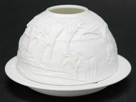 Bernardaud Lithophane Candle Votive Out Of Africa - Boxed