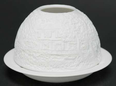 Bernardaud Lithophane Candle Votive Monet's Garden At Giverny - Boxed