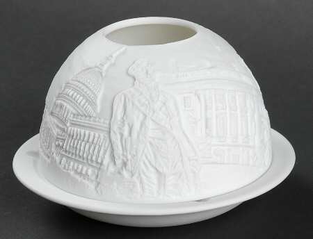Bernardaud Lithophane Candle Votive Washington Dc - Boxed