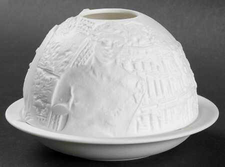 Bernardaud Lithophane Candle Votive Louvre - Boxed