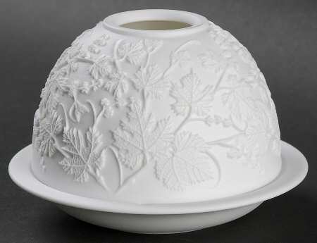 Bernardaud Lithophane Candle Votive Raisins Vine - Boxed