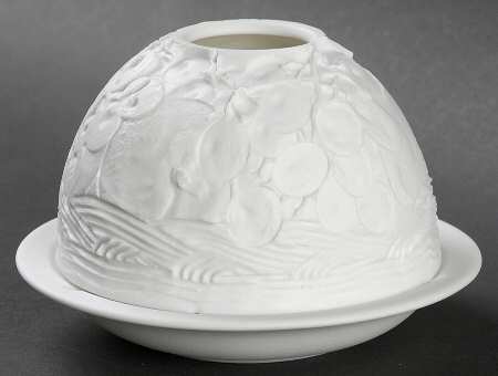 Bernardaud Lithophane Candle Votive Fruit Basket - No Box