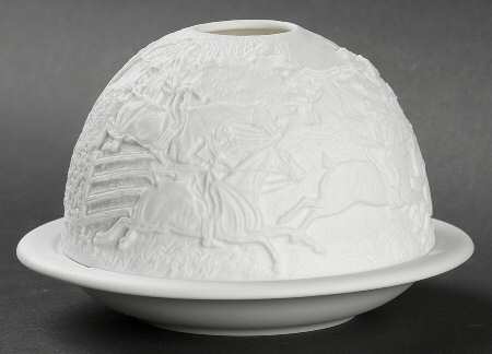 Bernardaud Lithophane Candle Votive The Hunt - Boxed