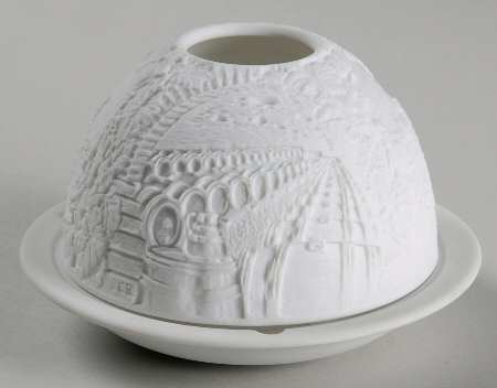 Bernardaud Lithophane Candle Votive The Grape Harvest - Boxed