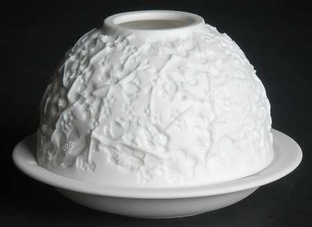 Bernardaud Lithophane Candle Votive Cherry Blossoms - Boxed