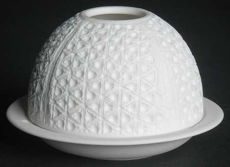 Bernardaud Lithophane Candle Votive Lattice - Boxed