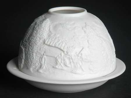 Bernardaud Lithophane Candle Votive Mountains - Boxed
