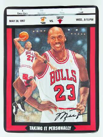 Michael Jordan:Ticket To Greatness Taking It Personally - No Box by Bradford Exchange