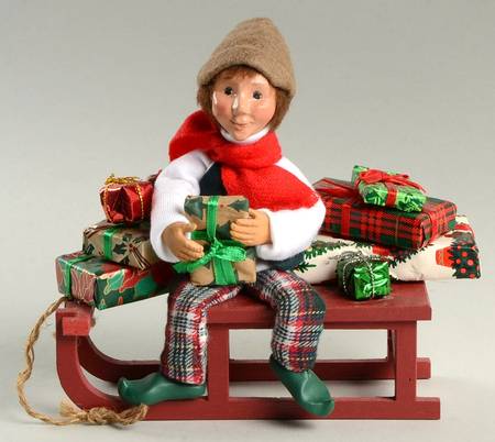 Kindles Kindle On Sled With Gifts - No Box
