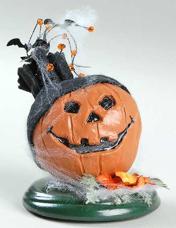 Halloween Carolers & Accessories Pumpkin With Bat Hat - No Box