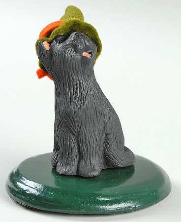 Halloween Carolers & Accessories Black Cat W/ Green Hat - No Box