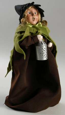 Halloween Kids Girl Witch With Lantern - No Box