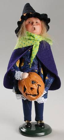 Halloween Kids Little Witch With Jack-O-Lantern - No Box