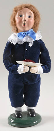 Thanksgiving & Harvest Carolers Dinner Family-Boy With Cranberry Mold - No Box