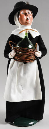 Thanksgiving & Harvest Carolers Pilgrim Woman With Jug - No Box
