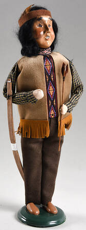 Thanksgiving & Harvest Carolers Native American Man With Bow - No Box