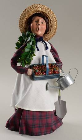 Thanksgiving & Harvest Carolers Apple Harvest Woman Gardener - No Box