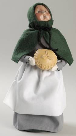 Thanksgiving & Harvest Carolers Girl With Pie - No Box