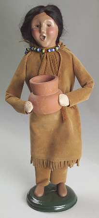 Thanksgiving & Harvest Carolers Native American Woman - No Box