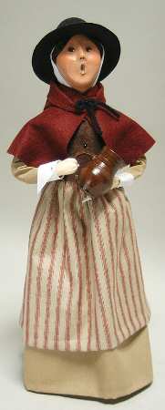 Thanksgiving & Harvest Carolers Pilgrim Woman With Jug - No Box