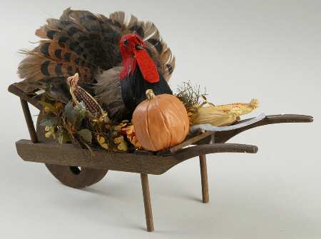 Thanksgiving & Harvest Carolers Harvest Wheelbarrow - No Box