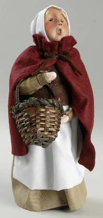 Thanksgiving & Harvest Carolers Pilgrim Girl With Basket - No Box