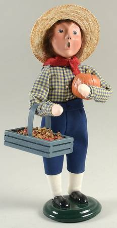 Thanksgiving & Harvest Carolers Harvest Boy With Apples - No Box