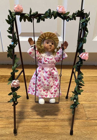 Spring & Summer Carolers Toddler Girl On Swing - No Box