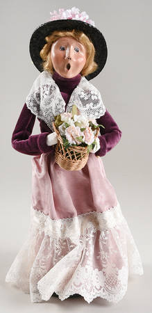 Spring & Summer Carolers Woman With Flowers & Basket - No Box