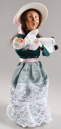 Spring & Summer Carolers Woman With Baby-Green Dress - No Box