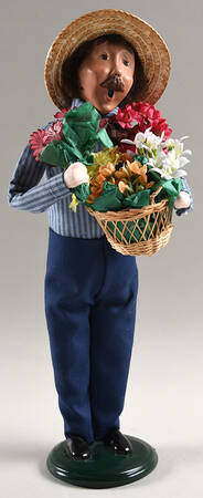 Spring & Summer Carolers Spring Man With Flower Basket - No Box