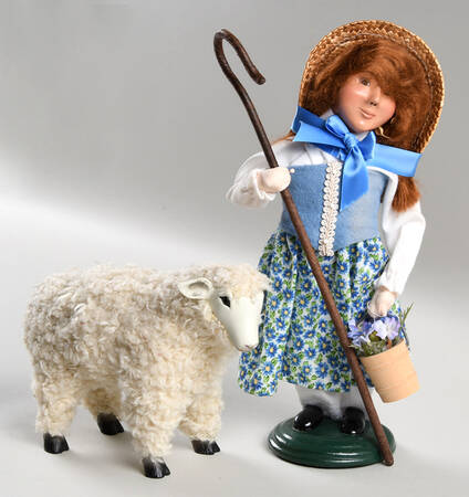Spring & Summer Carolers Girl With Sheep - No Box