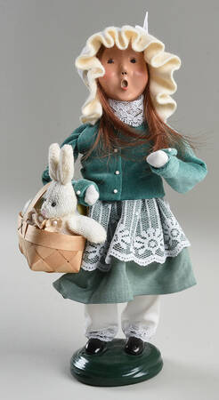 Spring & Summer Carolers Victorian Girl With Bunny In Basket - No Box