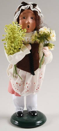 Spring & Summer Carolers Girl With Daisies Flowers - No Box