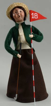 Spring & Summer Carolers Golfer-Woman With Flag - No Box